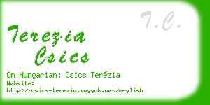 terezia csics business card